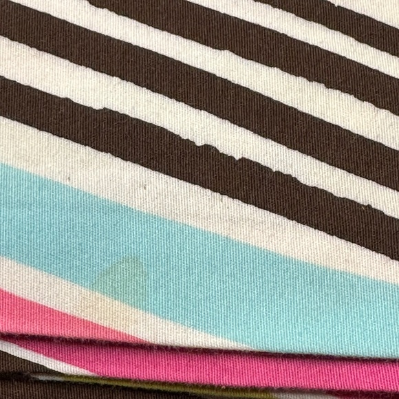 Trina Turk Colorful Retro Striped cotton / spandex  Side zipper, Mini Skirt , 2 - Picture 8 of 8